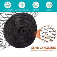 3 x Brand New Aofeiga 4x10 m bird net, bird protection net, close-meshed, bird deterrent net, fruit tree net, garden net, pond net, robust fine-meshed, weather and UV resistant black 17x17mm 20g m2 - RRP €77.97