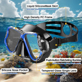 1 x RAW Customer Returns Adicop snorkeling set for adults, diving goggles for adults, snorkeling set, diving goggles, snorkel for adults with nose protection, diving goggles for adults with snorkel for men and women - RRP €22.18