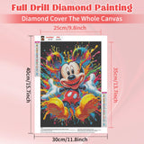 3 x Brand New DOMROM Diamond Painting Kits for Adults, 5D Cartoon Mouse Diamond Painting Set, DIY Anime Colorful Diamond Art Kits Full Drill Gem Digital Diamond Painting Embroidery for Gift Home Decoration 30x40cm - RRP €61.2