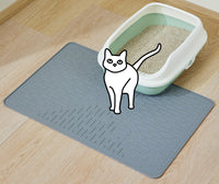 1 x RAW Customer Returns OHMO cat litter mat made of premium silicone 60 40 CM, waterproof and BPA-free cat litter mat, easy to clean and keeps your home clean Gray  - RRP €16.99