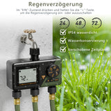 1 x RAW Customer Returns Diivoo Irrigation Computer 3 Outputs, Garden Irrigation Clock with Weekday Programmable, Automatic Irrigation Timer with Rain Delayed Manual Automatic Mode for Lawn - RRP €55.99