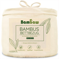 1 x RAW Customer Returns Bambaw Duvet Cover for Bed 180 260x240 cm , 100 Bamboo, Anti-mite Sheets, Soft and Breathable for Summer and Winter Beige - RRP €97.92