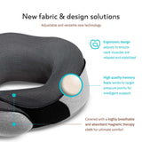 1 x RAW Customer Returns Proglobe neck pillow airplane, travel pillow 100 memory foam, orthopedic neck pillow, ideal for travel by plane, car, train, with 3D sleep mask, ear plugs, high-quality mesh bag, gray - RRP €25.49