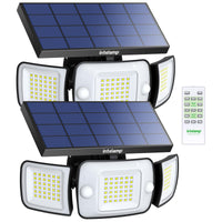 1 x RAW Customer Returns INTELAMP solar lamps for outdoor use with motion detector, 6000 mAh 1200LM solar lights for outdoor use with remote control, 270 lighting 4 modes solar outdoor wall light - RRP €89.99