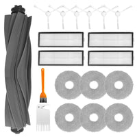 1 x RAW Customer Returns Bibemorol 19 Pieces Accessories Spare Part Compatible with Dreame L10s L10 Ultra Robot Vacuum Cleaner, Accessory Set with 1 Main Brush, 6 Side Brushes, 4 HEPA Filters, 6 Wipes, 2 Cleaning Brushes - RRP €22.99