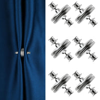 58 x Brand New Aster 6 Pairs Magnetic Curtain Clips, Metal Magnetic Curtain Clips, Strong Magnets Curtain Weights, Closed to Hold for Home Bedroom Office Curtains - RRP €1183.2