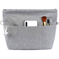 1 x RAW Customer Returns Yoillione bag organizer bag in bag handbag organizer women s grey, waterproof large bag organizer with zip and key ring - RRP €23.52