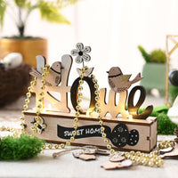 12 x Brand New Valery Madelyn 25cm decorative stand for house, wooden Easter decoration with LED light, wooden letters decoration window decoration spring decoration - RRP €120.84