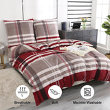 1 x RAW Customer Returns Homaxy microfiber bed linen 135 x 200 cm 4-piece with zipper Soft 2 duvet covers 135 x 200 2 pillowcases 80 x 80 cm Style 4  - RRP €46.38