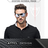 1 x RAW Customer Returns ATTCL Men s Polarized Driving Sunglasses Al-Mg Metal Frame Ultra Light 8587 Silver UV400 CAT 3 CE - RRP €28.0