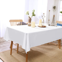 1 x RAW Customer Returns Deconovo table linen white tablecloth tablecloth water-repellent table linen lotus effect tablecloths 140x240 cm, white, 1 piece - RRP €20.65