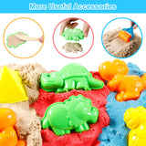 1 x RAW Customer Returns Magic Sand, Theefun 1362g Space Sand Kit Magic Sand with 3 Colors, Dinosaur Figures and Tools Magic Sand Play Sand for Creative Indoor Sand Play Gifts for 2 3 4 5 Years - RRP €24.86