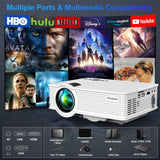 1 x RAW Customer Returns Miden Mini Projector 1080P Full HD, 9000 Lumen Video Projector with Maximum 260 Display, 990000 Hours Lamp Life, Home Theater Projector Compatible with HDMI, USB, VGA, Smartphone, PC, PS5 Fire Stick - RRP €159.99