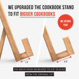 1 x RAW Customer Returns Chef Pomodoro cookbook holder reading stand made of acacia wood book stand made of wood decorative book stand 23.8 x 36.8 cm W x L book holder made of wood book stand also suitable for tablets - RRP €23.69