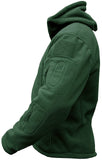 1 x RAW Customer Returns TACVASEN Men s Fleece Jacket Military Outdoor Windproof Jacket with Hood, Size M, Forest Green - RRP €58.46