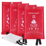 1 x RAW Customer Returns KITOSUN Fire Blankets for Emergencies in Kitchens and Homes - Fiberglass Felt Fire Extinguishers for Stoves Garages Offices, Camps Motorhomes 1M x 1M, 4  - RRP €27.99