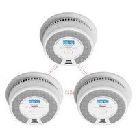 1 x RAW Customer Returns X-Sense networkable combined smoke and carbon monoxide detector with LCD display 10 year battery, SC07-W, set of 3 - RRP €92.22