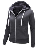 1 x RAW Customer Returns LLdress hoodie women s hoodie fleece jacket with zipper hood woman sweatshirt basic hooded jacket casual sweatjack plush jacket fleece sweater for spring autumn dark gray S - RRP €40.33