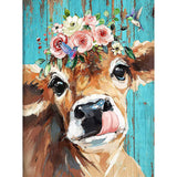 2 x Brand New Cow diamond embroidery kit for adults and kids, Animal diamond painting Cow full kit, Cow diamond painting kit full kit, suitable for home wall decor 30x40cm - RRP €38.4