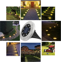 1 x RAW Customer Returns Joomer Pack of 12 Solar Ground Lights Outdoor, Solar Lights for Outdoor Garden with 8 LEDs, 3000K Warm White Waterproof LED Solar Garden Lights, Solar Lamps for Outdoor Lawn Driveway Walkway Patio - RRP €36.5