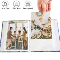 5 x Brand New Yopih Photo Album 4x6 with 50 Pockets, Small Picture Album with High Quality Leather Album Cover, Insertable Mini Picture Book for Family Photos for Wedding Anniversary, Baby Holiday Starry Night, Water Lily - RRP €56.7