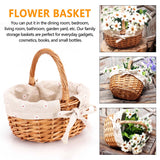 4 x RAW Customer Returns Roundsky Hand Woven Wicker Basket Simulation Flower Basket A Hand Small Flower Basket with Hand Gift Basket - RRP €93.88