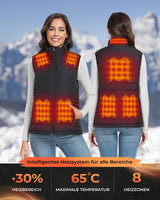 1 x RAW Customer Returns Topdot Heated Vest Women with Power Bank 7.4V 16000mAh, 8 Heating Zones, Heating Vest with 3 Temperature Levels, Lightweight Electric Heated Vest for Cycling, Camping Outdoor Work - RRP €90.47