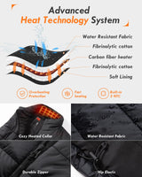 1 x RAW Customer Returns HILLSLTR Heated Vest, Women s Heated Vest with 16000 mAh 7.4V Power Bank, Heated Vest with 8 Heating Zones, Lightweight Electric Heat Vest with 3 Temperatures, Heated Vest for Skiing Hiking - RRP €92.26