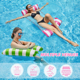 1 x RAW Customer Returns WERNNSAI Hammock Pool Floats for Adults - 2 Pack Inflatable Pool Float Water Hammock 4 in 1 Multipurpose Swimming Pool Lounger Saddle Drifter Portable Water Float for Travel Flamingo Shark  - RRP €11.8