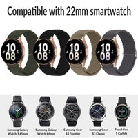 1 x RAW Customer Returns chinbersky 22 mm nylon braided bracelet compatible with Samsung Galaxy Watch 3 45 mm Galaxy Watch 46 mm Gear S3 Classic Frontier, for Huawei Watch GT GT 2 46 mm Watch GT2e GT2 Pro Garmin Vivoactive 4 - RRP €15.12