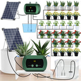 1 x RAW Customer Returns Solar Irrigation System Automatic Set, Garden Drip Irrigation System, Solar Powered Drip Irrigation Set with Water Sensor, Self Watering Devices with Timer for Greenhouse Garden Balcony - RRP €60.49