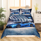 1 x RAW Customer Returns Homewish Children s Racing Car Comforter Cover Set 2 Pieces, Sports Car Duvet Cover Extreme Sports Theme Bedding Set, Modern Home Room Decorative 2 Piece Bedding Set with 1 Pillowcase, 135x200 - RRP €31.25