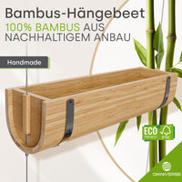 2 x Brand New Omniverse bamboo raised bed unique design flexible height adjustable inside and outside herb bed flower box sustainable certified ceiling mounting or wall mounting space-saving - RRP €161.24