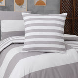 1 x RAW Customer Returns Vency Double Duvet Cover 135x200 4-Piece Gray White - OEKO-TEX 80 Cotton 20 Polyester, 2x Duvet Cover with Zipper 2x Pillowcase with Envelope Closure 80x80 cm, Still Model - RRP €35.91