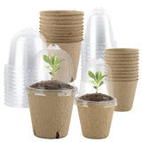 1 x RAW Customer Returns VINFUTUR 20pcs Growing Pots with Lids Biodegradable Seeding Pots with Holes for Seed Plant Cultivation, 2 Sizes 7.5cm 6cm - RRP €17.14