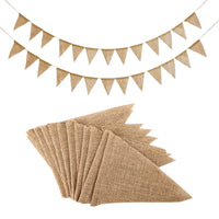 1 x RAW Customer Returns Jute pennant chain, RUNEAY 2 pieces pennant chain outdoor weatherproof vintage pennant banner DIY decoration for wedding baby shower birthday party and other celebrations - RRP €9.26