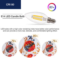 1 x RAW Customer Returns FLSNT Dimmable E14 LED Candle Lamp for Chandelier, 550LM E14 LED Filament Lamp Warm White, 5.5W Replaces 40W , C35 LED Bulbs in Candle Shape, 2700K Warm White, E14 Vintage Edison Light Bulb, 6 Pack - RRP €23.99