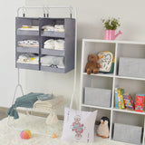 1 x RAW Customer Returns GRANNY SAYS hanging organizer with 3 compartments, 2 pieces hanging storage closet, wardrobe organizer hanging, gray hanging shelf, closet hanging organizer, foldable hanging shelf fabric, hanging organizer - RRP €22.49