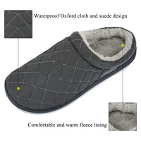 1 x Brand New NeedBo Men s Slippers Memory Foam Slippers Fleece Lining Comfortable and Warm Non-Slip Plaid Home Slippers Indoor Outdoor,Dark Grey,4344 EU - RRP €51.6