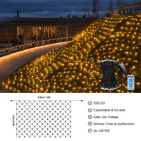 1 x RAW Customer Returns CORST Solar Light Net 3.6 x 1.5 m Mesh Fairy Lights Outdoor Indoor Solar Garden Fairy Lights Bushes Tree Light Net Waterproof with Remote Control Timer Warm White  - RRP €26.18