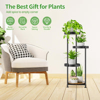 1 x RAW Customer Returns LyTaispuly 4 Tier Plant Stand Indoor Outdoor Metal Plant Pot Stand Tall Flower Rack for Multiple Plants Tiered Plant Holders Stand for Garden Balcony Patio - RRP €42.76