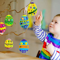 5 x Brand New Jolyeictor 18-piece Easter egg craft set for children, foam rubber craft set, Easter egg decoration craft set, Easter egg DIY crafts, creative sets for crafting and decorating at Easter - RRP €66.0