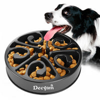 2 x RAW Customer Returns Decyam Dog Feeder, Non-Slip Feeding Dish Feeder Bowl Pet Feeder Waterer Bowl Bowl Container S M, Black  - RRP €18.1