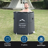 1 x RAW Customer Returns B Y Foldable Ice Bath Ice Barrel with Cover 75x75cm Foldable Bathtub Adults Foldable Ice Bathing Barrel Ice Bath Ice Barrel Freestanding Mobile Bathtub Bath Barrel Outdoor Ice Tub Cold Plunge - RRP €60.5