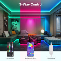 1 x RAW Customer Returns TASMOR USB LED strip 10M, dimmable 5050 RGB LED strip 10M controllable via app, remote control, timer mode, 16 million colors LED strip 10M, 5V LED lights sync with music LED strip for party - RRP €23.33