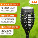 2 x Brand New Solar lamps for outdoor garden - 6x solar lights outdoor - LED garden lighting solar with flame effect - garden decoration for outside weatherproof - RRP €52.8