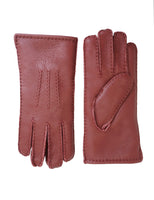 1 x Brand New YISEVEN Women s Winter New Leather Gloves Sheepskin Warm Thick Merino Wool Fur Lining Thermal for Driving and Working Gift,Wine Red L - RRP €22.8