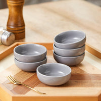 1 x RAW Customer Returns Swuut Ceramic Bowls 4oz Mini Bowl Set Dip Soy Bowls Set of 6 Grey  - RRP €18.66