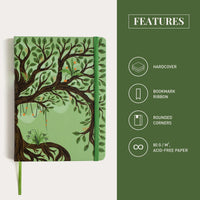 1 x RAW Customer Returns Notebook A5 Lined by Rileys - Diary for adults - Ideal as a notebook - Diary - Journal book - Gratitude diary - 120 sheets with 240 pages Tree of Life  - RRP €21.06