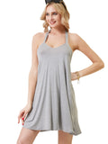 1 x Brand New soul young dresses women summer knee-length sexy party dresses halter neck casual dresses beach dresses girls mini clubbing dresses beachwear L, mottled grey - RRP €27.6